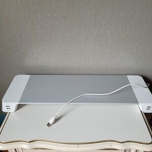 iHome Perfect Posture Monitor Stand Riser with 4-Port USB Hub for Apple iMac